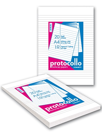 RISMA CARTA PROTOCOLLO 4MM 20FF 1293