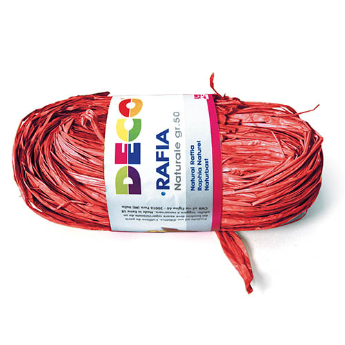 RAFIA NATURALE GR.50 ROSSO CARDINALE 04662