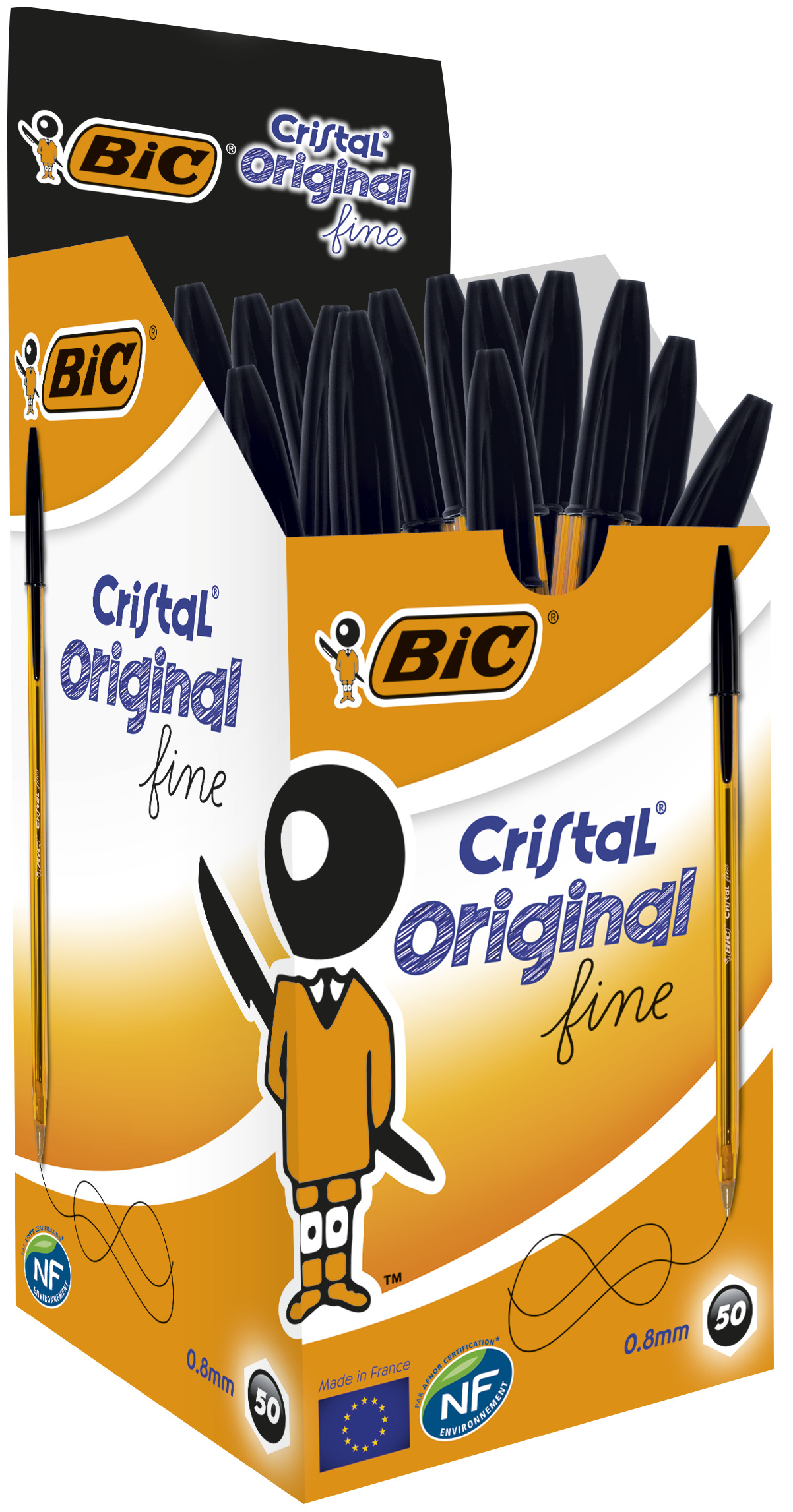 PENNA SFERA BIC CRISTAL FINE 0,8 NERA 50 PZ 872731