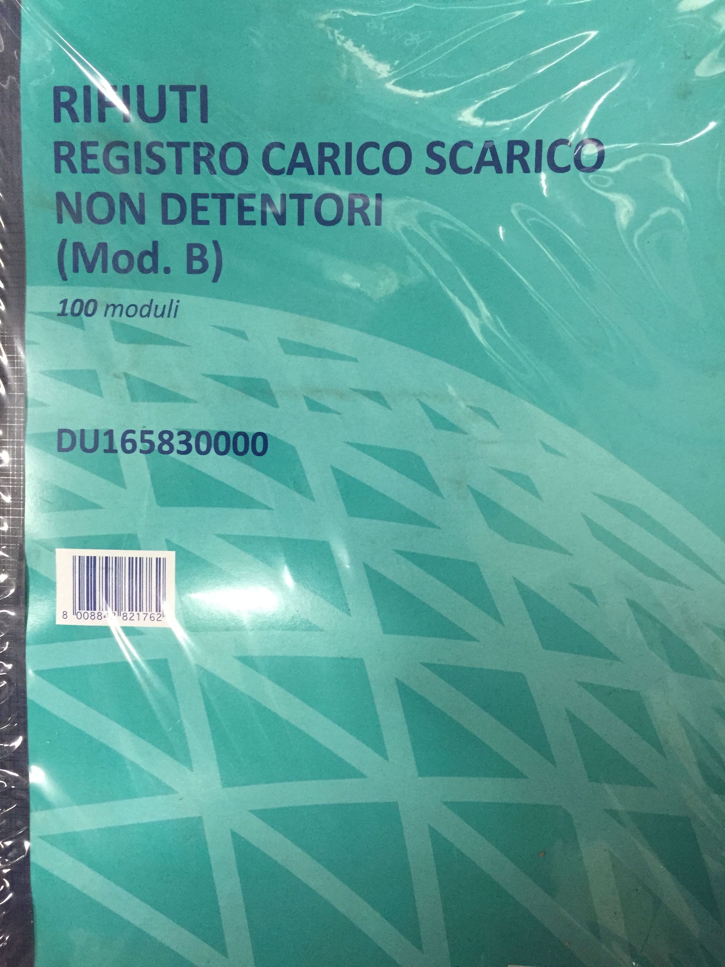 REGISTRO CARICO-SCARICO RIFIUTI B 21,5X29,7 DU165830000