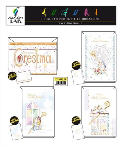 BIGLIETTO AUGURI CRESIMA MITRIA BASTONE... 17354301