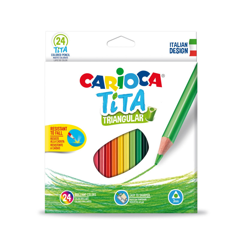 CARIOCA MATITE COLORATE TITA TRIANGOLARE 24 PZ. 42787