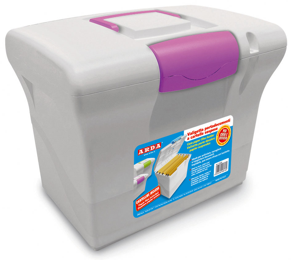 VALIGETTA PORTACARTELLE GRIGIA CHIUSURA BLU 170GRBL