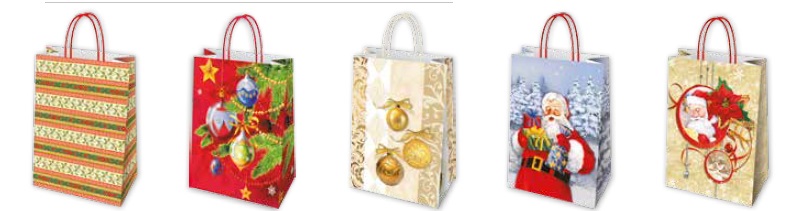 SHOPPER CARTA FORMATO 21X8X26 CM. NATALE1 CF025SH73211