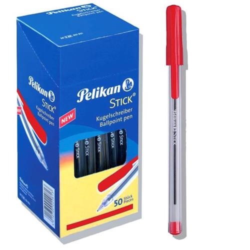 PENNA SFERA STICK NEW ROSSO 50 PZ. 000554