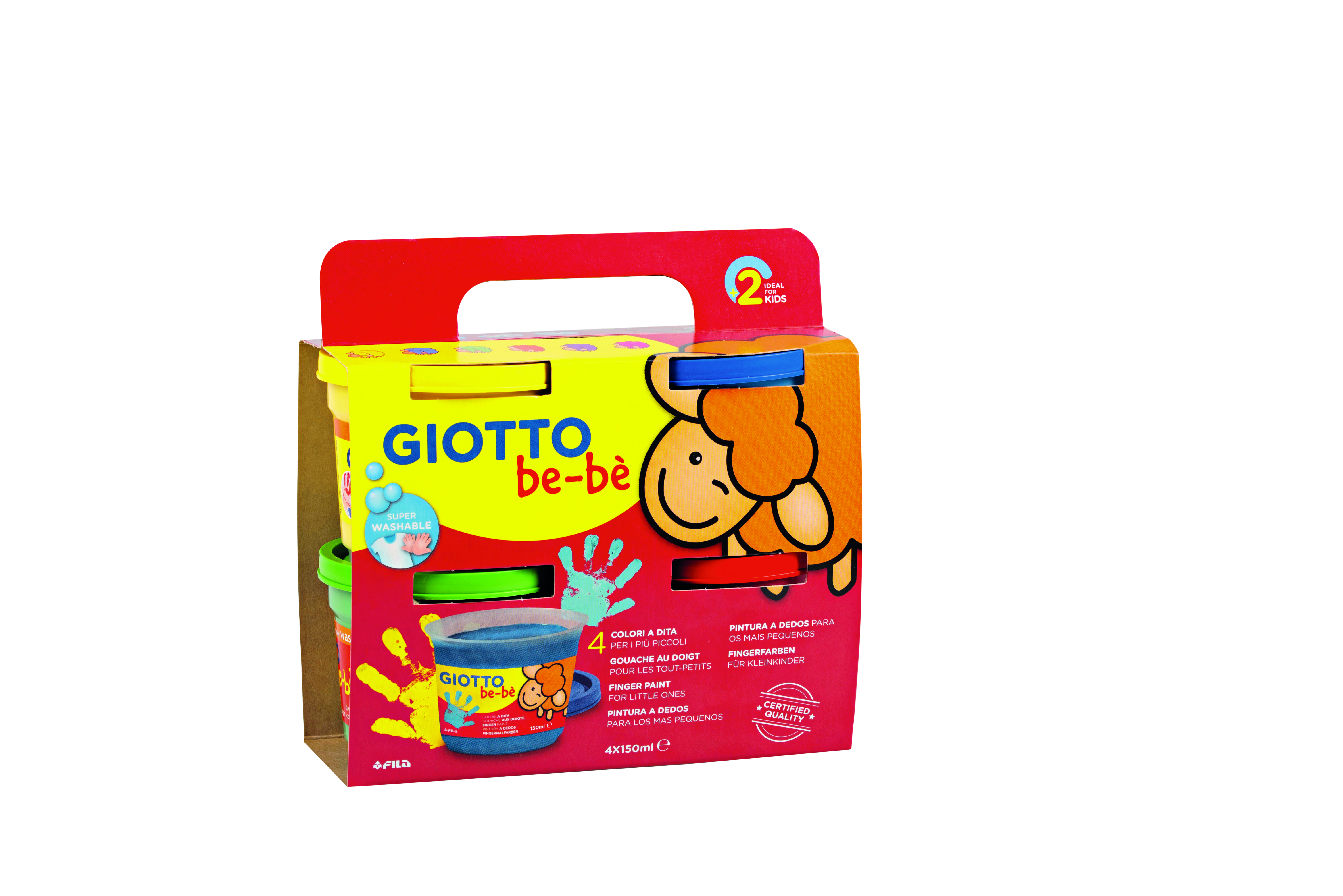 COLORI GIOTTO BEBE' A DITA 4 BARATTOLI F467200