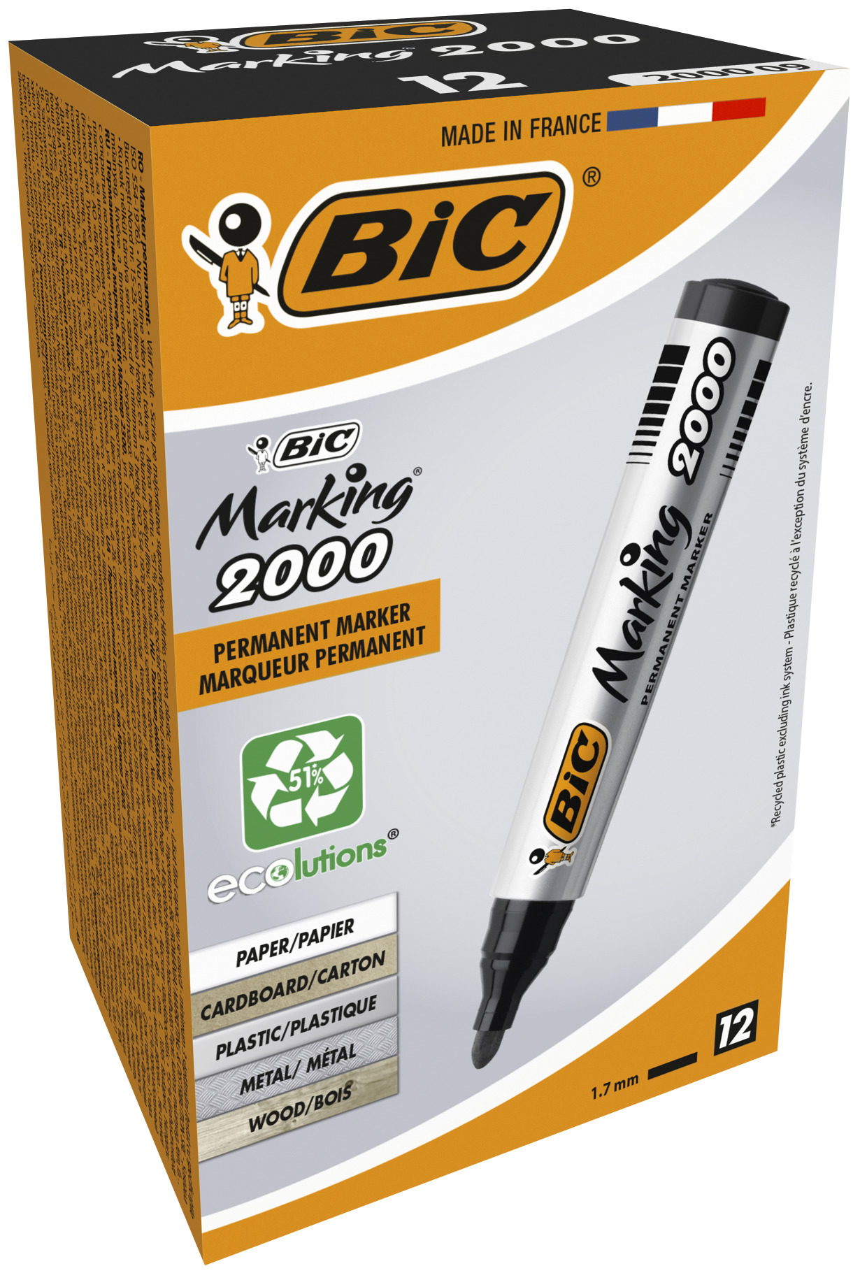 PENNARELLO MARKER ECO 2000 NERO 12 PZ 8209153