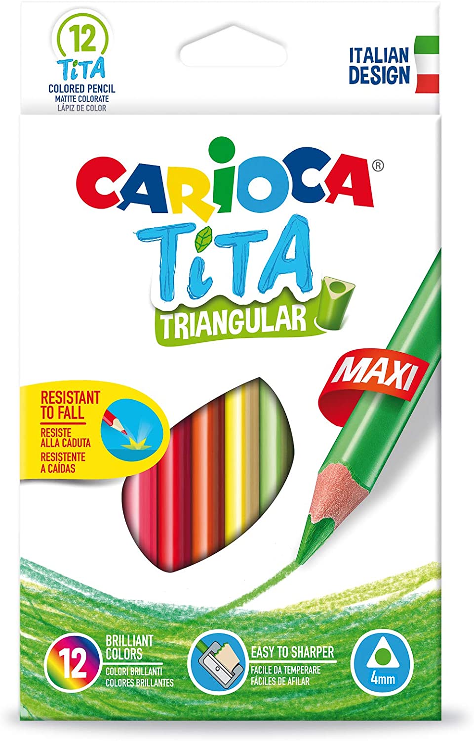 MATITA COLORATA CARIOCA TITA TRIANGOLARE 12 PZ. 42786