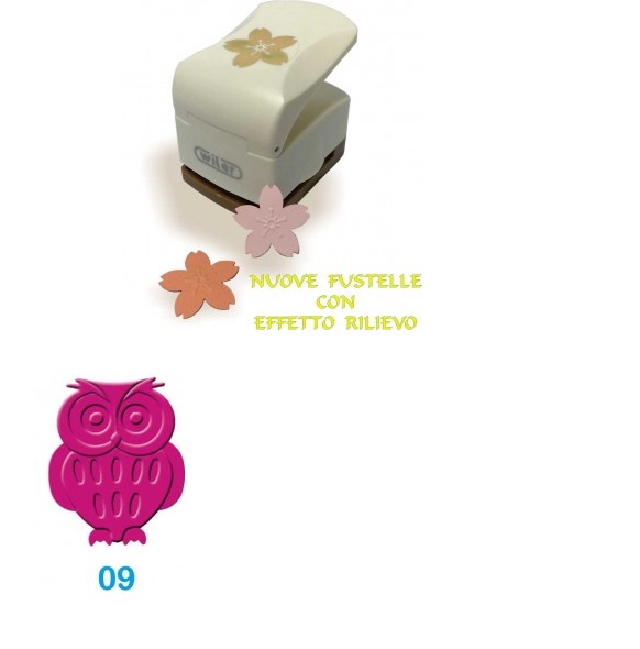 FUSTELLA CON RILIEVO 32 MM GUFO CPE309