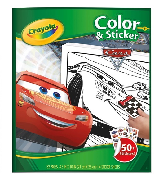 ALBUM COLOR'N STICKER DISNEY CARS 04-0128