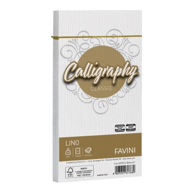 BUSTA CALLIGRAPHY LINO BIANCO 01 25 PZ. A570514
