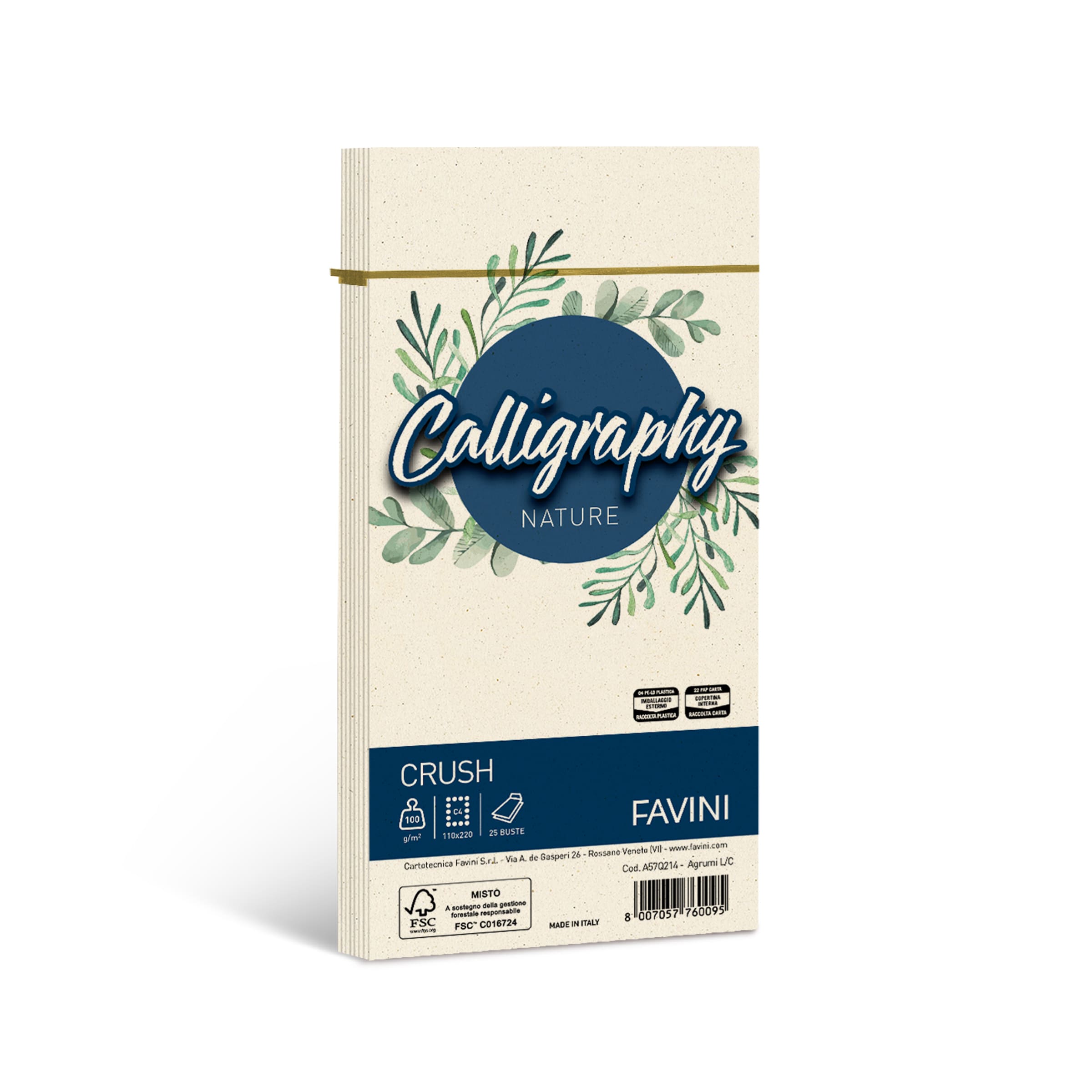 BUSTA CALLIGRAPHY NATURE AGRUMI 12X18 25 PZ. A57Q214