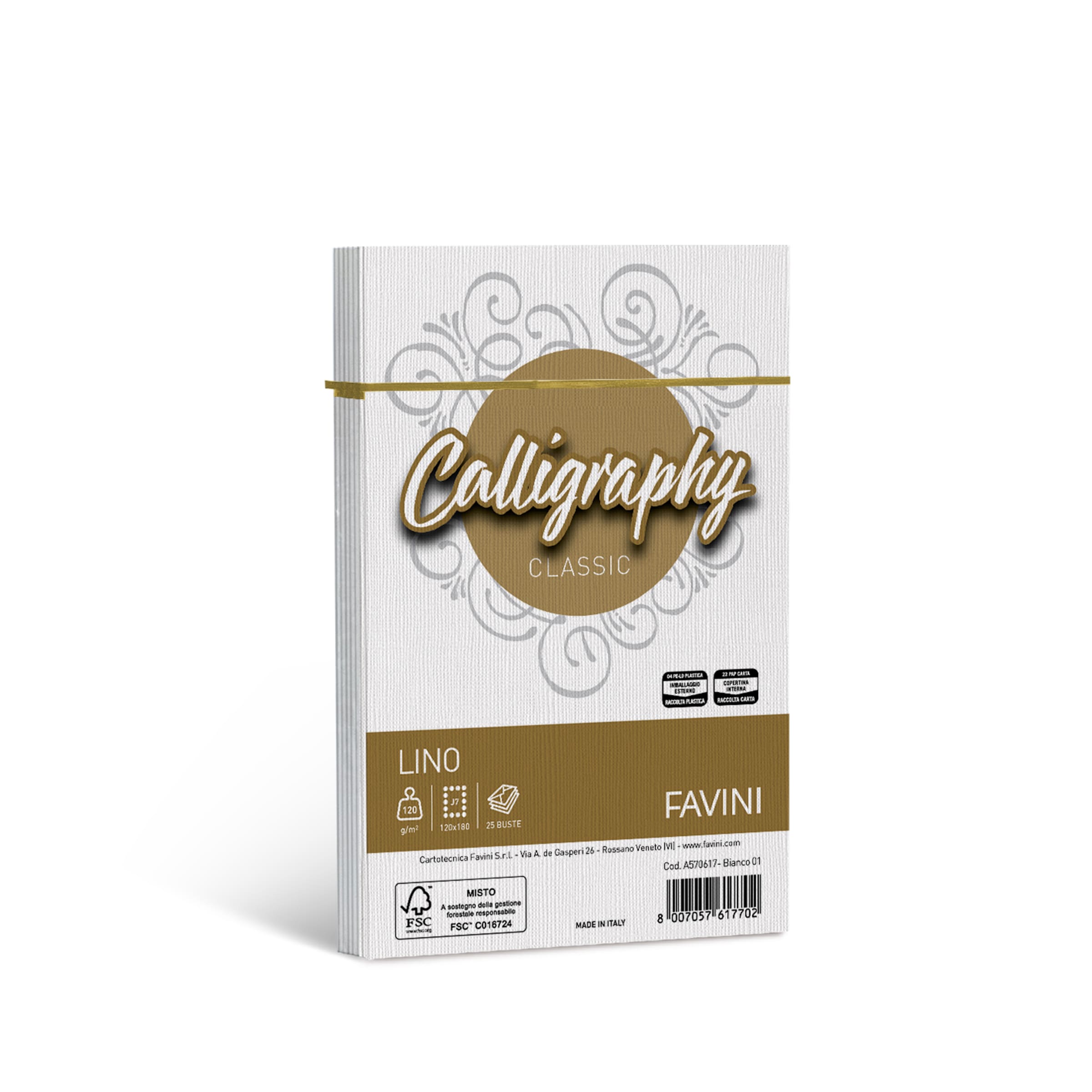 BUSTA CALLIGRAPHY LINO BIANCO 0112X18 25 PZ. A570617