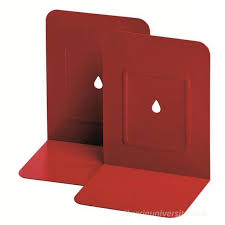 REGGILIBRI IN METALLO COPPIA COLORE ROSSO 088-R