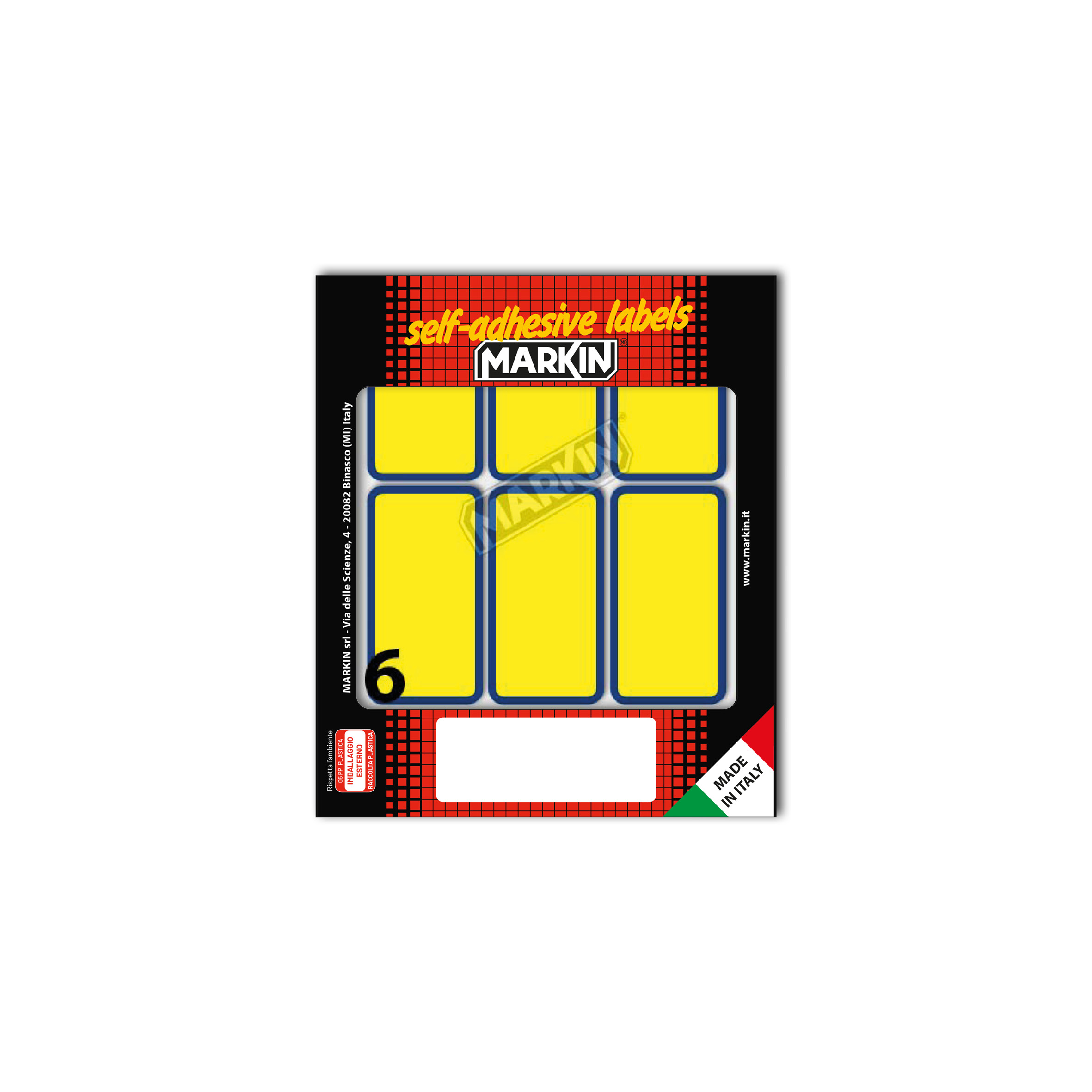 ETICHETTE ADESIVE GIALLO FLUO 70X37 C/BORDI X11056F-GI