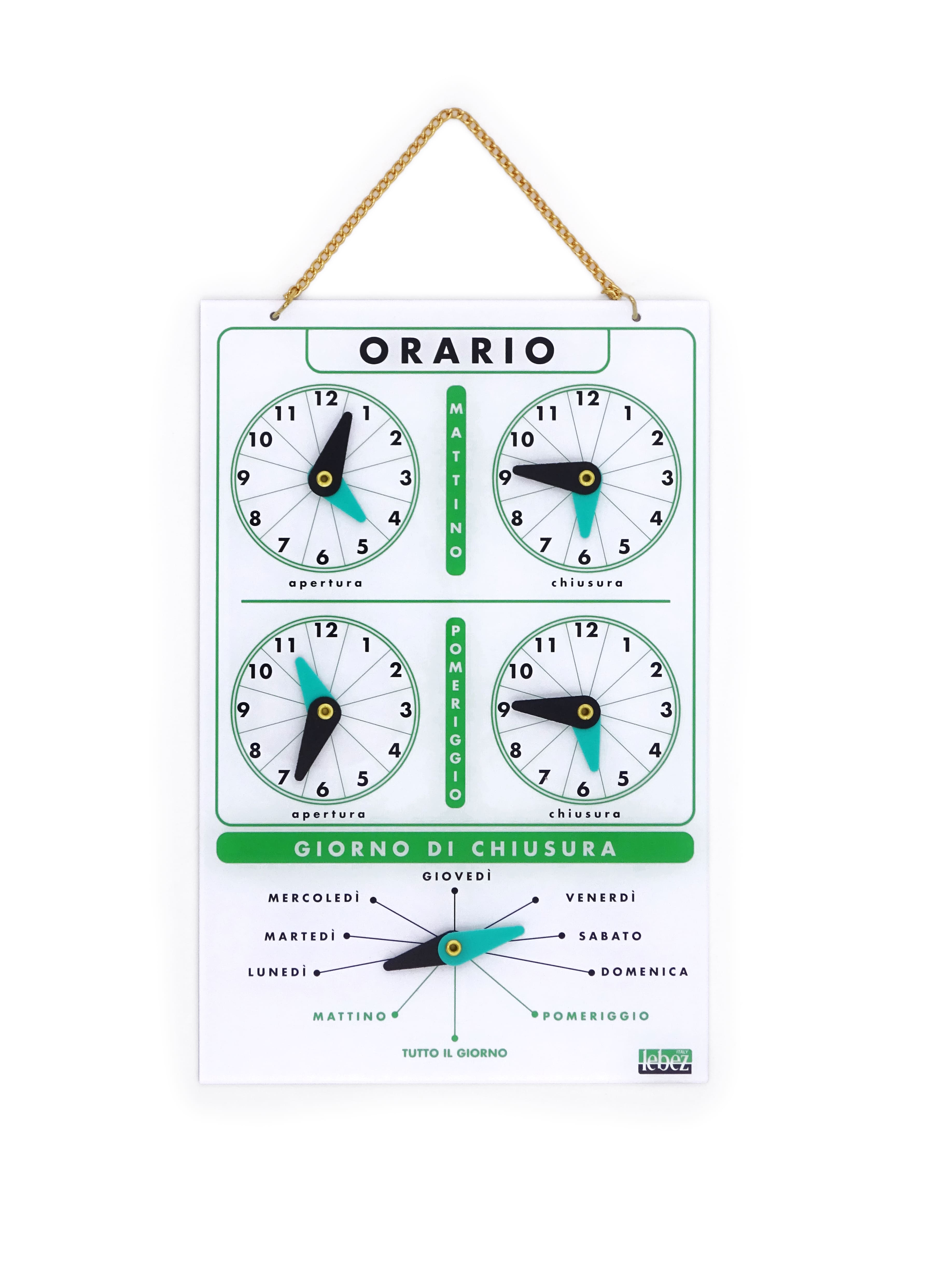 CARTELLO ORARIO IN ACRILICO 4506