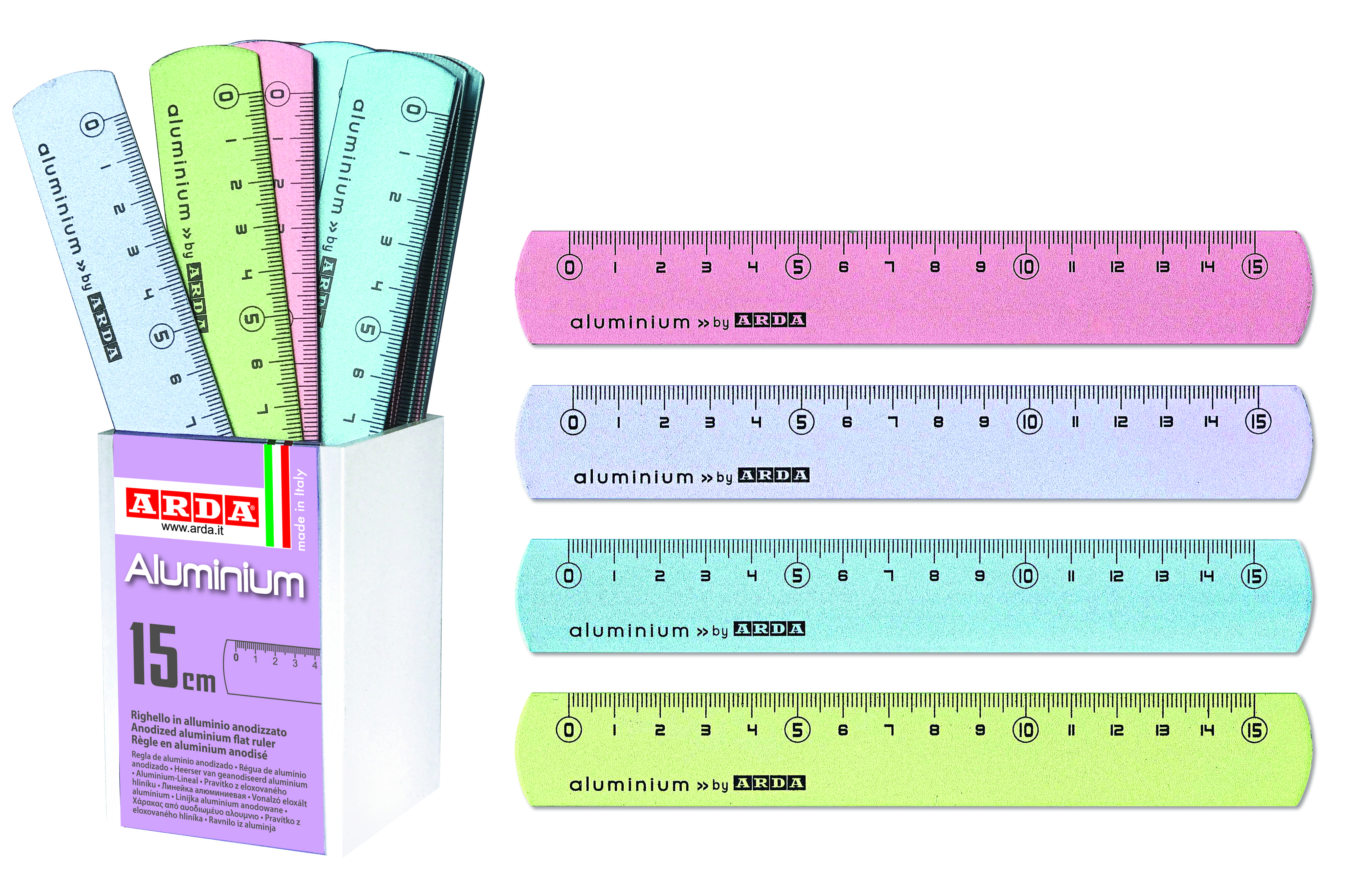 ESPOSITORE BARATTOLO RIGHELLI 15CM ALLUMINIO 24PZ 17815COLBAR