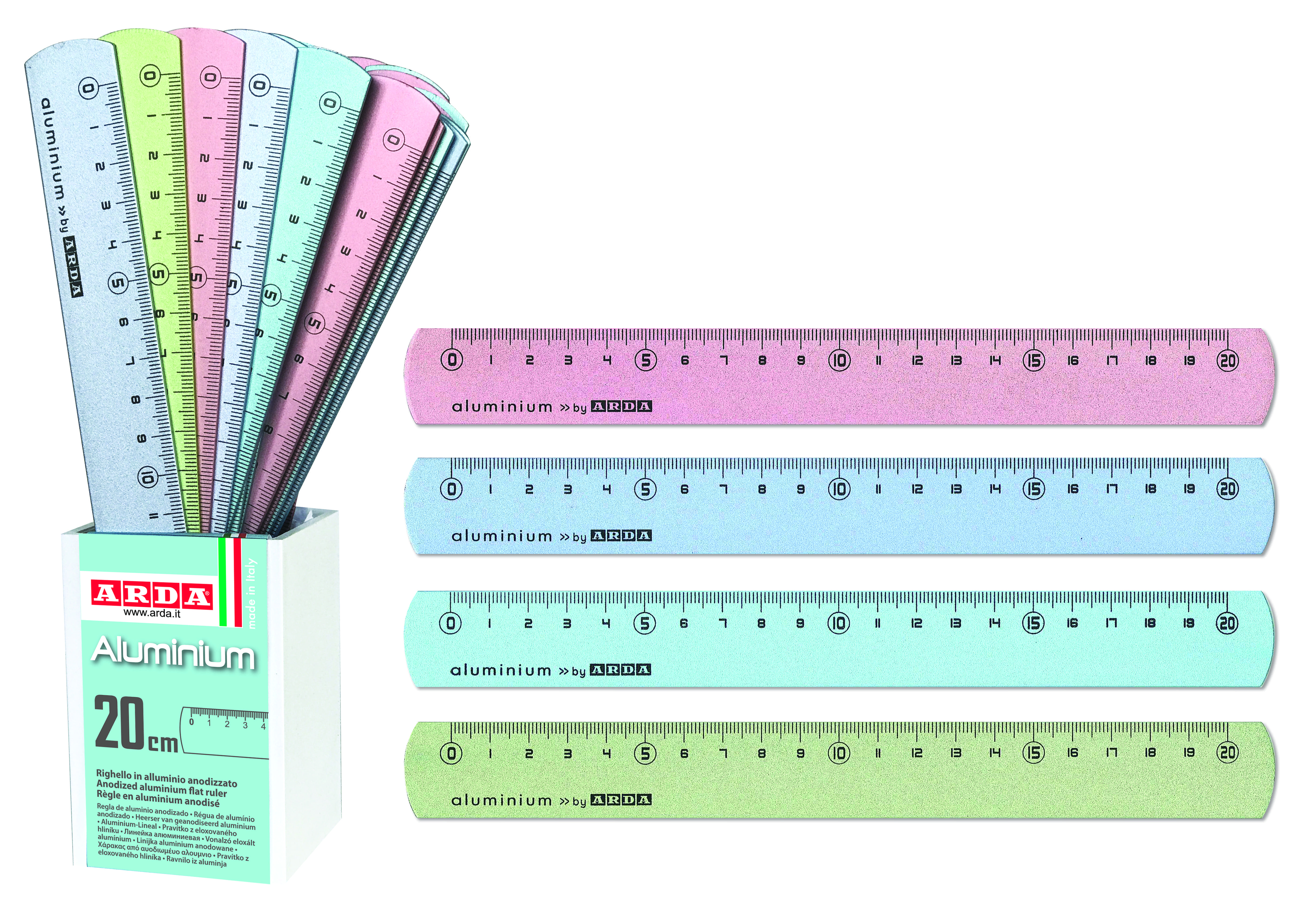 ESPOSITORE BARATTOLO RIGHELLO ALLUMINIO 24PZ 20CM 17820COLBAR