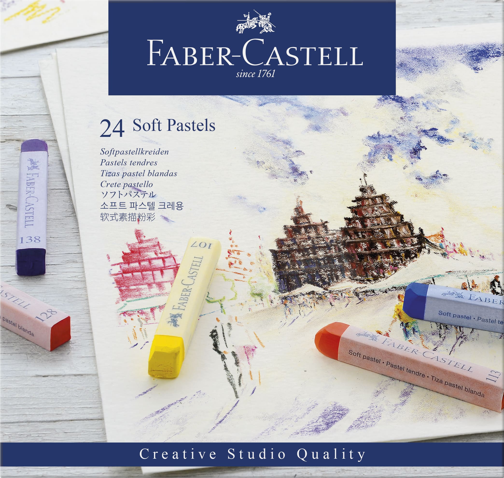 PASTELLI CRETA SOFT FABER CASTELL 24PZ 128324