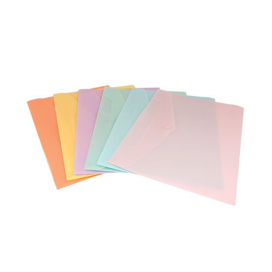 BUSTA CON BOTTONE PASTELLO A4 6PZ 01NIK433