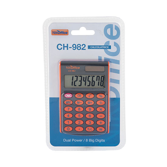 CALCOLATRICE 8 DIGITS CH-982 08NIK014/BL