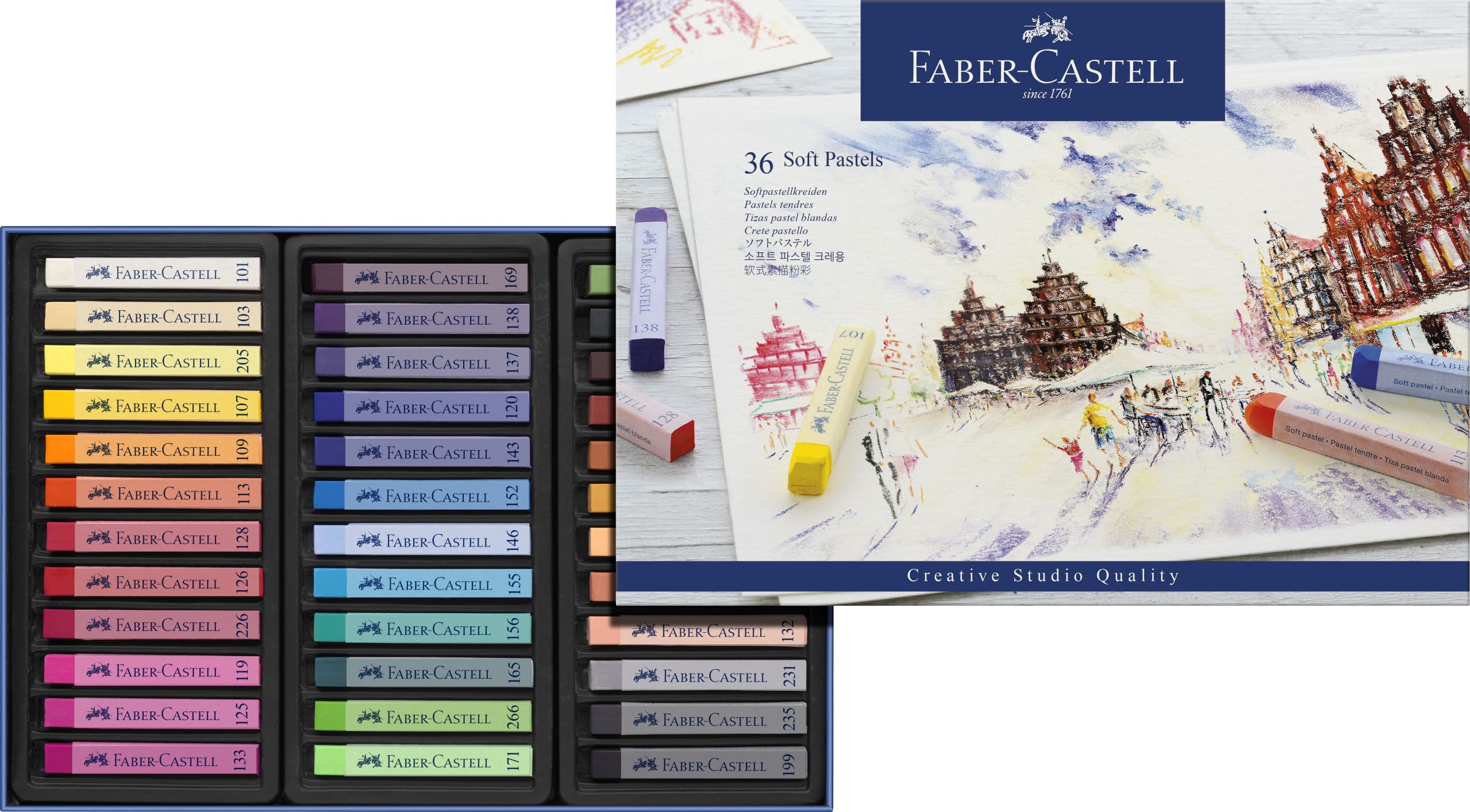PASTELLI CRETA SOFT FABER CASTELL 36PZ 128336