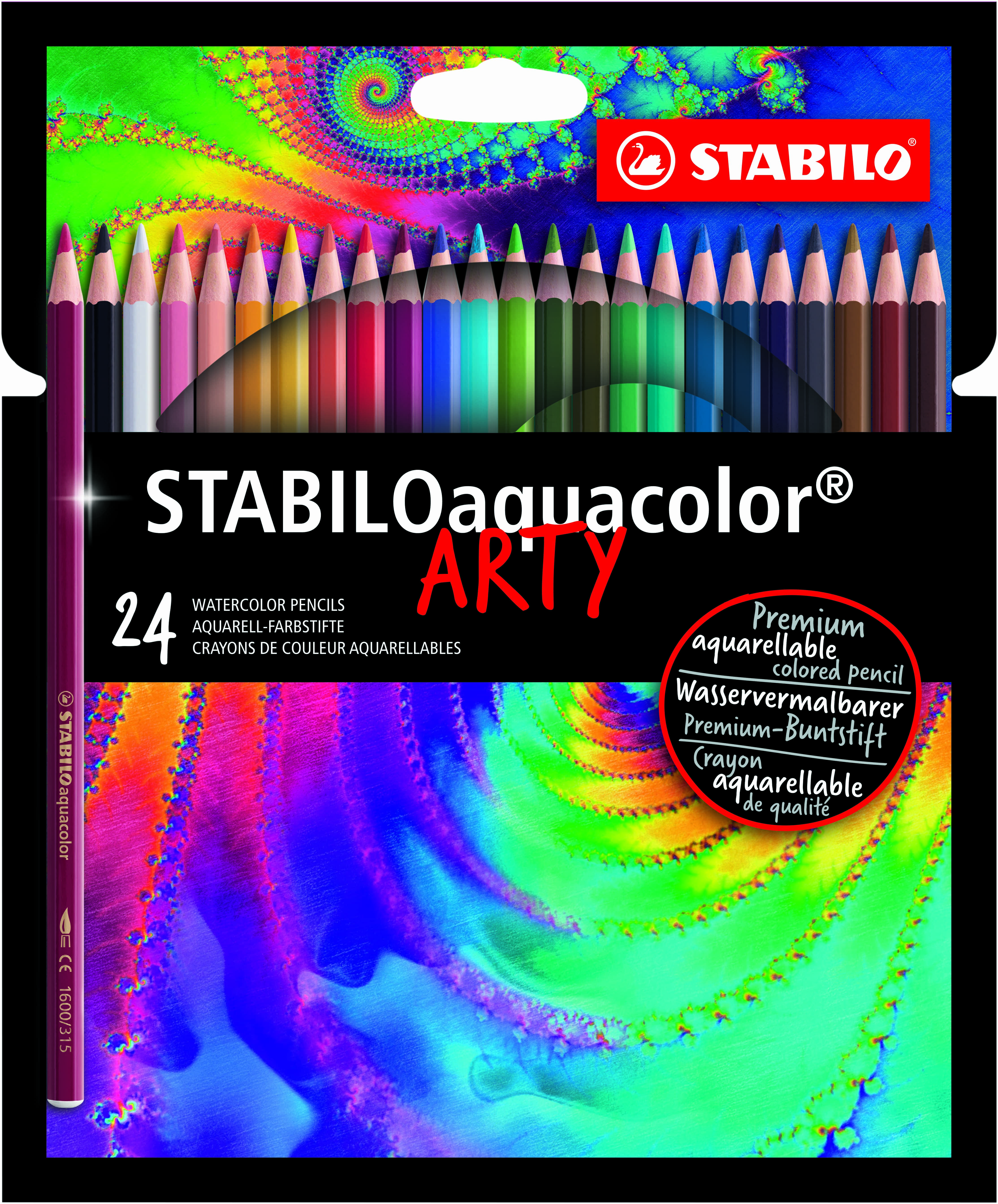 MATITA COLORATA AQUACOLOR CARTONE ARTY 24PZ 1624/1-20