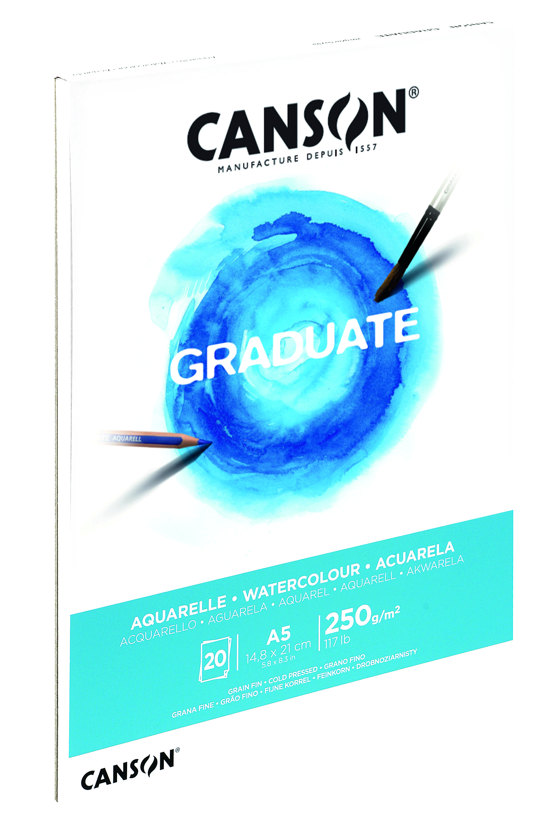 BLOCCO CARTA CANGRAD ACQUERELLO 250GR A5 C400110373