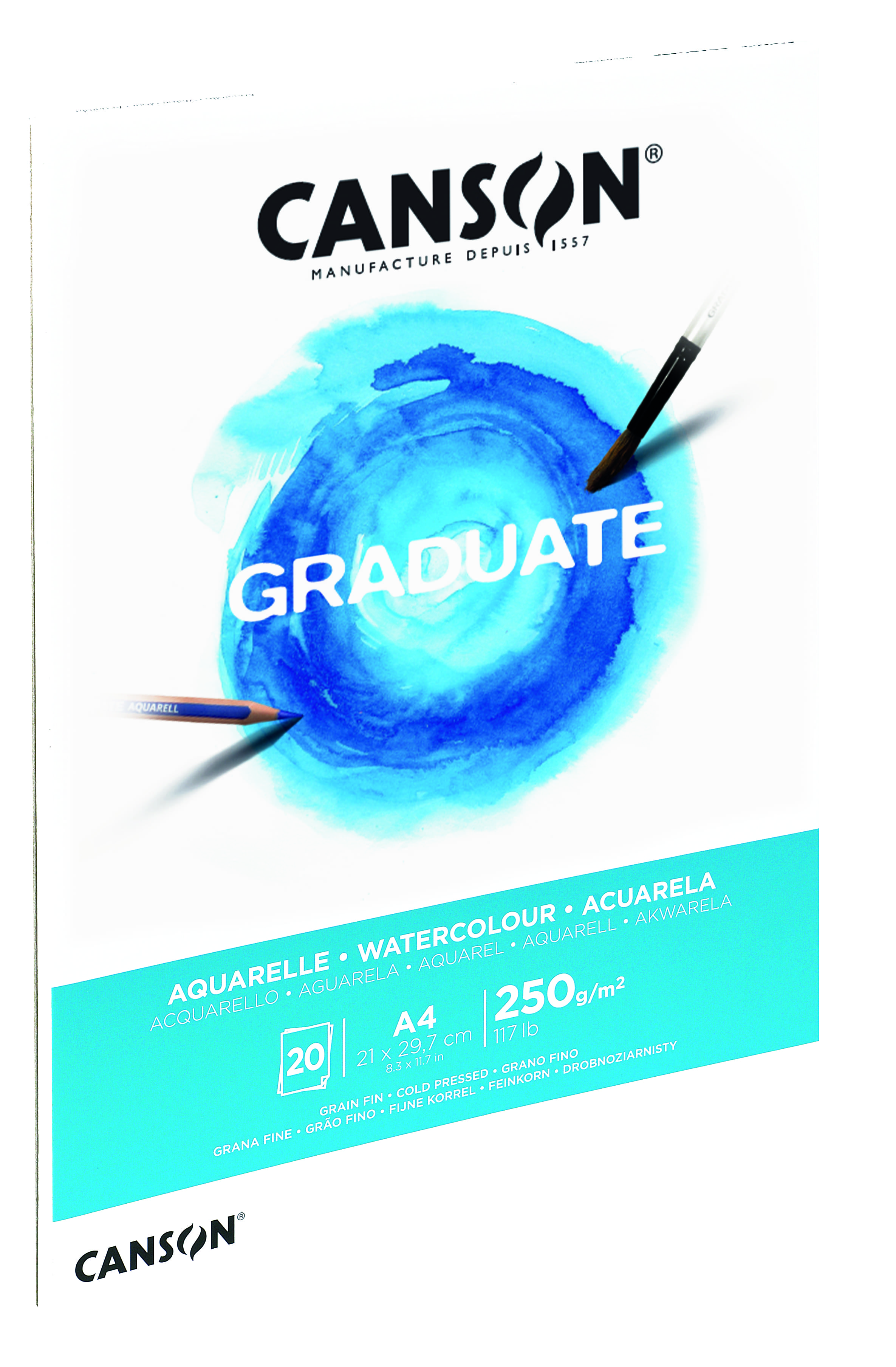 BLOCCO CARTA CANGRAD ACQUERELLO 250GR A4 C400110374