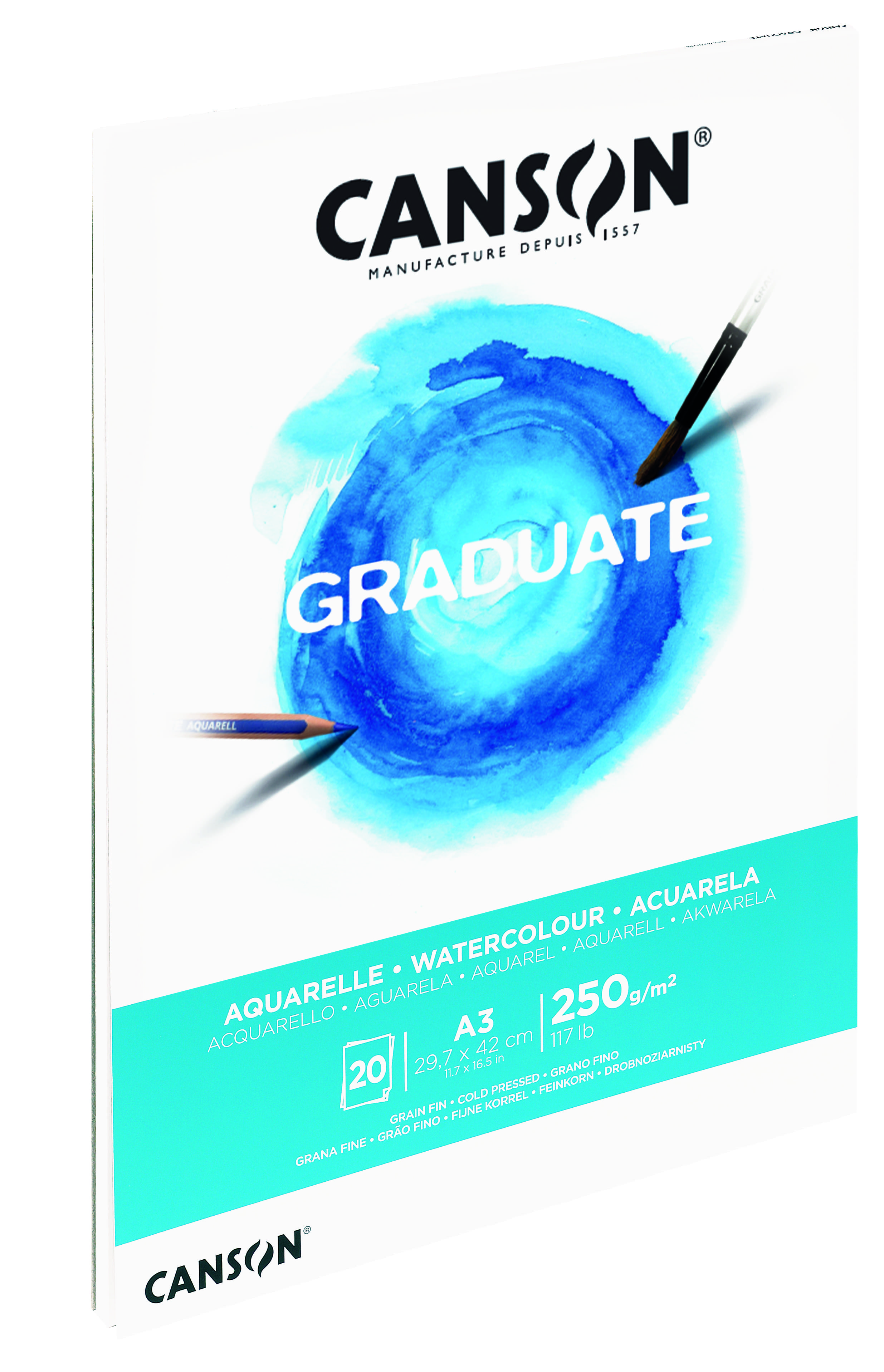 BLOCCO CARTA CANGRAD ACQUERELLO 250GR A3 C400110375