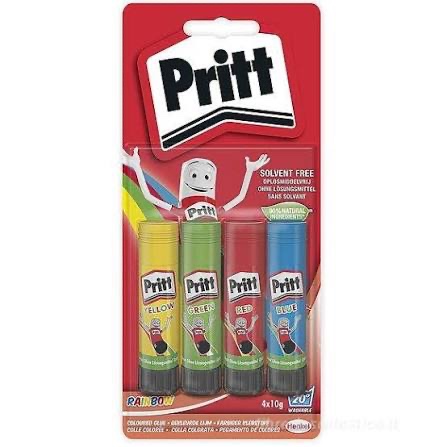 COLLA PRITT STICK FUN COLORS 10GR IN BLISTER 4PZ 2776968
