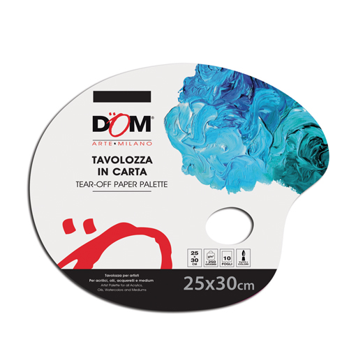 TAVOLOZZA IN CARTA OVALE 25X30 250GR 10FG 10469