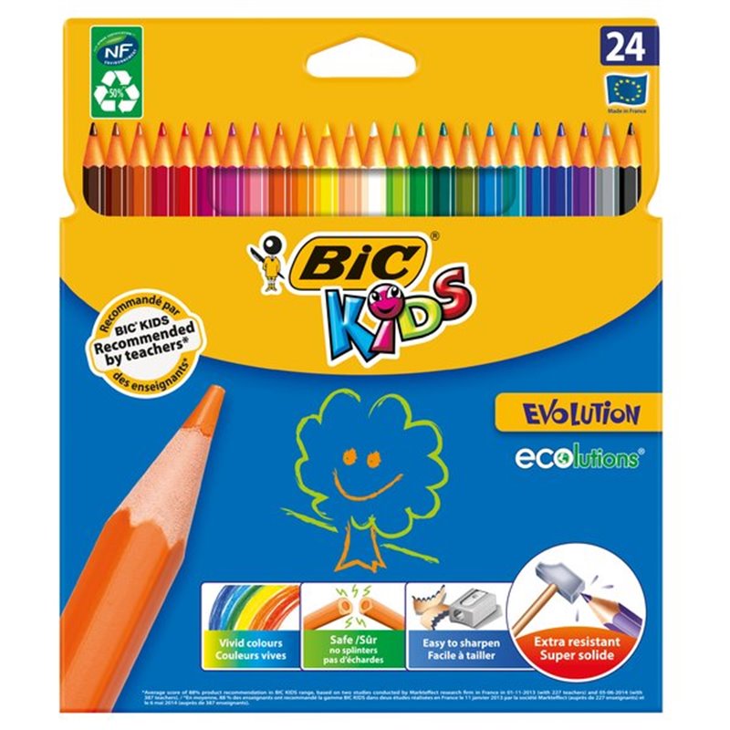 MATITE COLORATE BIC EVOLUTION 24PZ 937515