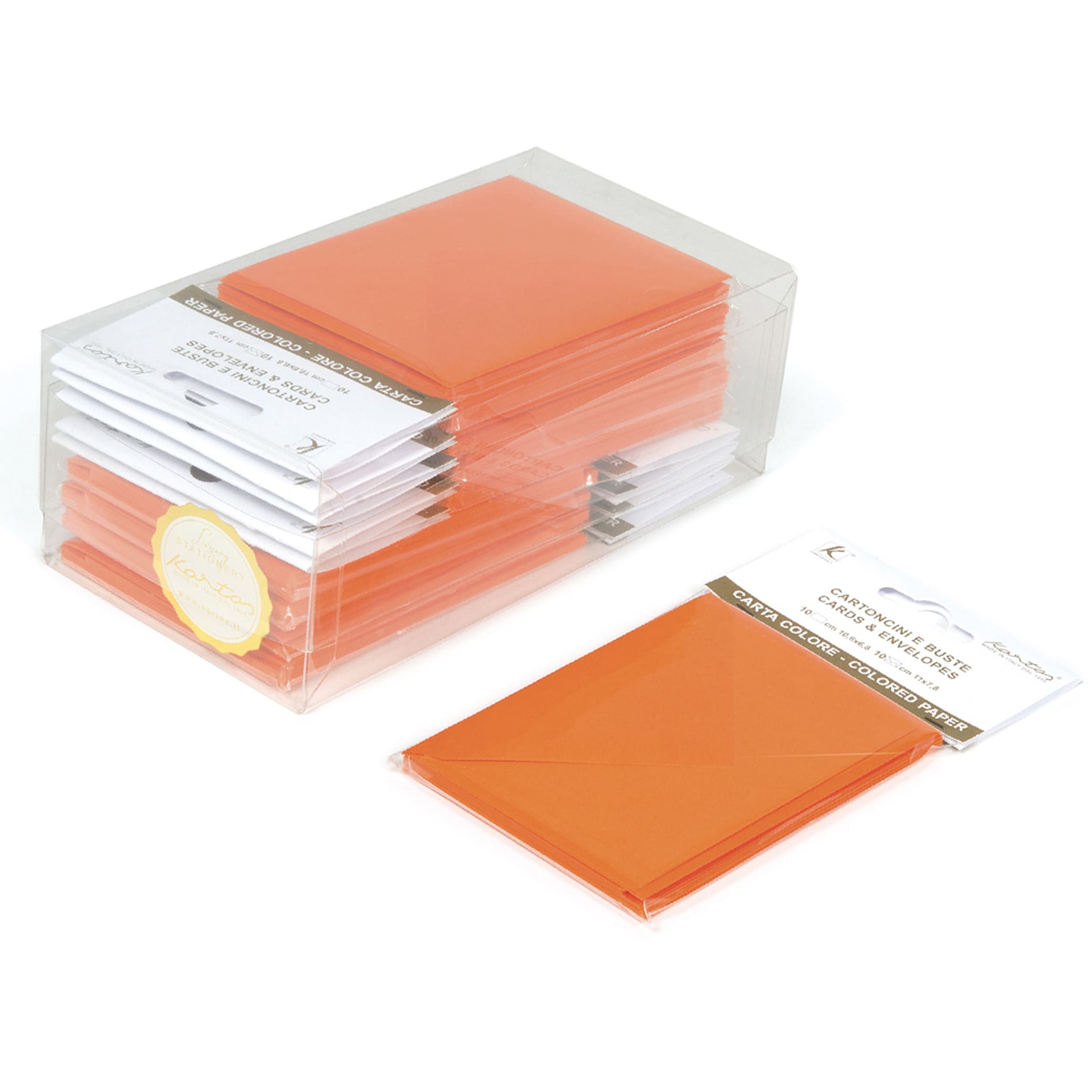 BIGLIETTI E BUSTE ARMONIA ARANCIO 10/10 F.TO 4 25003306
