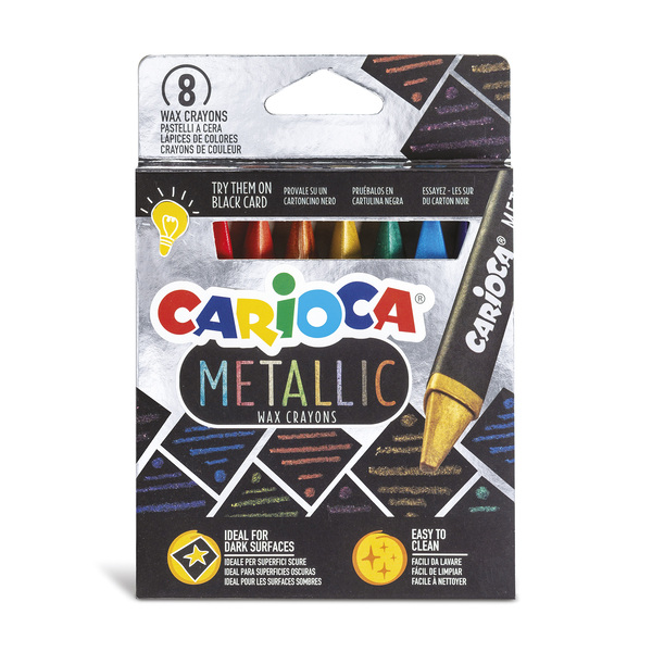 CARIOCA PASTELLI A CERA METALLIC CRAYONS 8PZ 43163