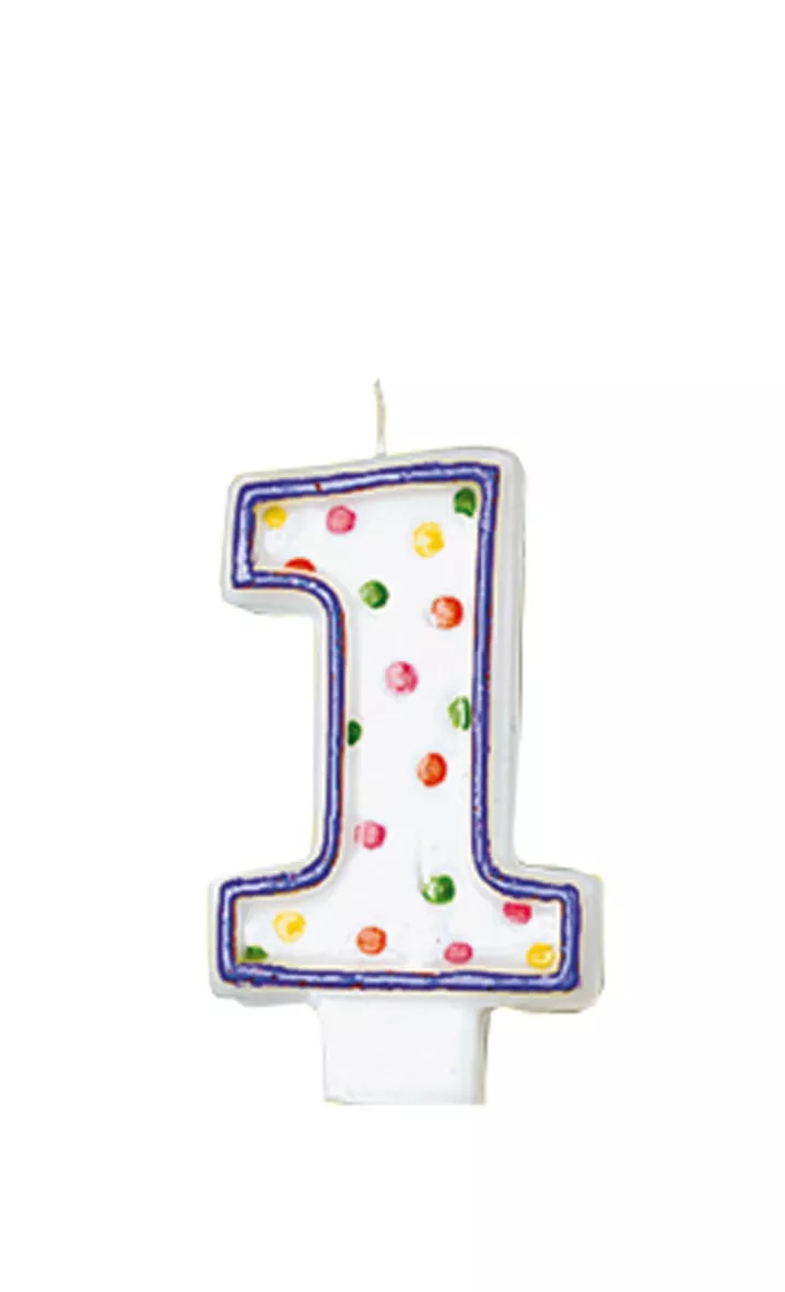 CANDELA POLKA DOTS NUMERO "1" 7AMINT176001