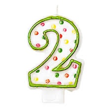 CANDELA POLKA DOTS NUMERO "2" 7AMINT176002