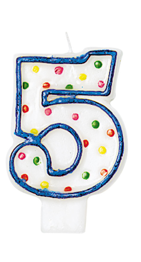 CANDELA POLKA DOTS NUMERO "5" 7AMINT176005