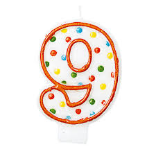 CANDELA POLKA DOTS NUMERO "9" 7AMINT176009