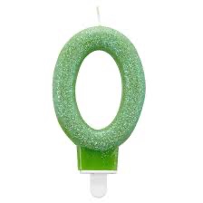 CANDELA GLITTERATA NUMERO "0" 7AM9900760