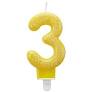 CANDELA GLITTERATA NUMERO "3" 7AM9900764