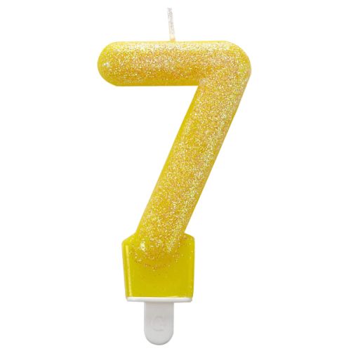 CANDELA GLITTERATA NUMERO "7" 7AM9900768