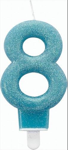 CANDELA GLITTERATA NUMERO "8" 7AM9900769