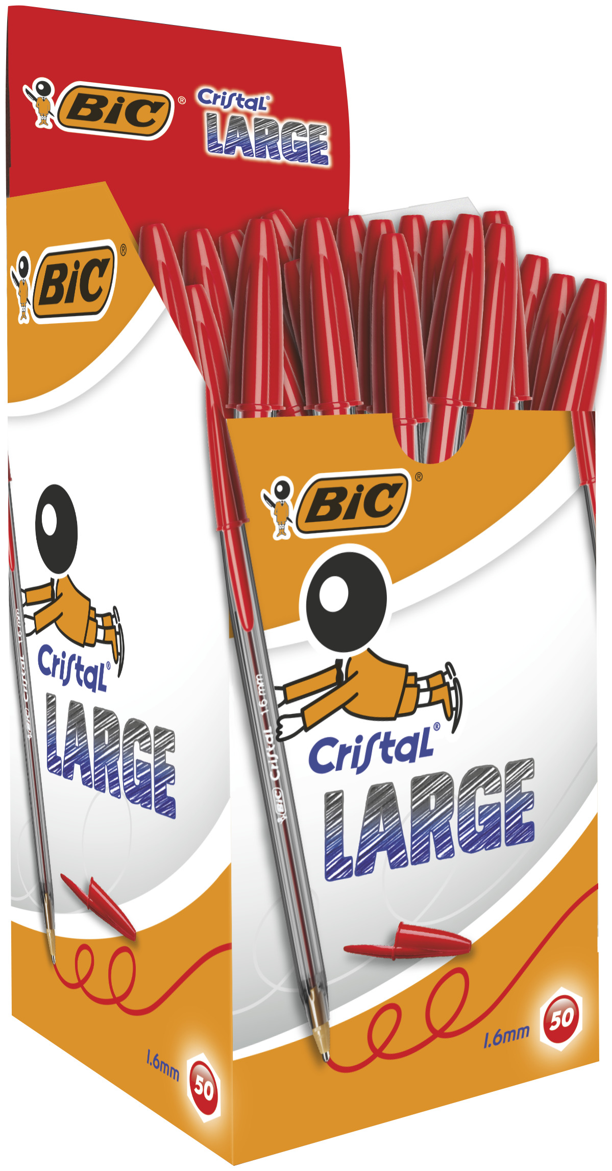 PENNA SFERA BIC CRISTAL LARGE 1,6 ROSSO 50 PZ. 951625