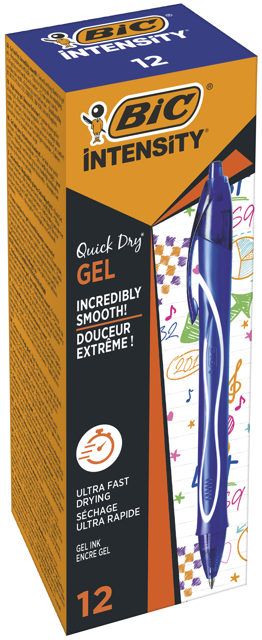 PENNA BIC GELO QUICK DRY BLU 12PZ 950442
