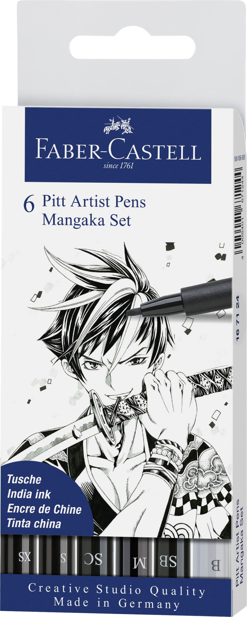 PENNA PITT ARTIST PEN MANGA GRIGIO NERO 6PZ 167124
