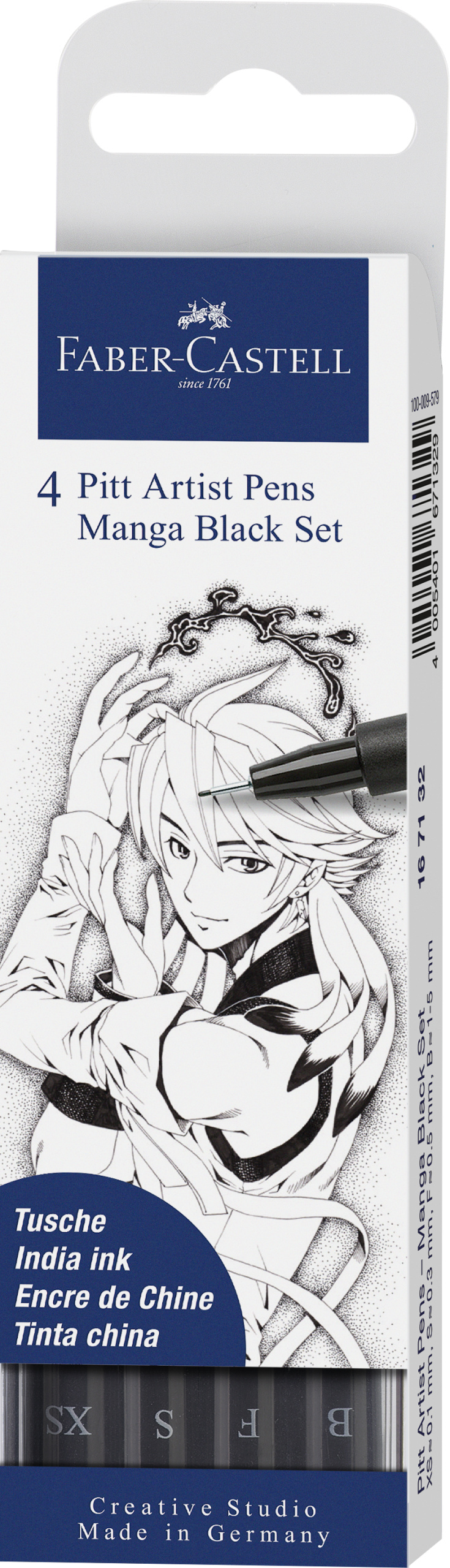 PENNA PITT ARTIST PEN MANGA NERI 4PZ 167132