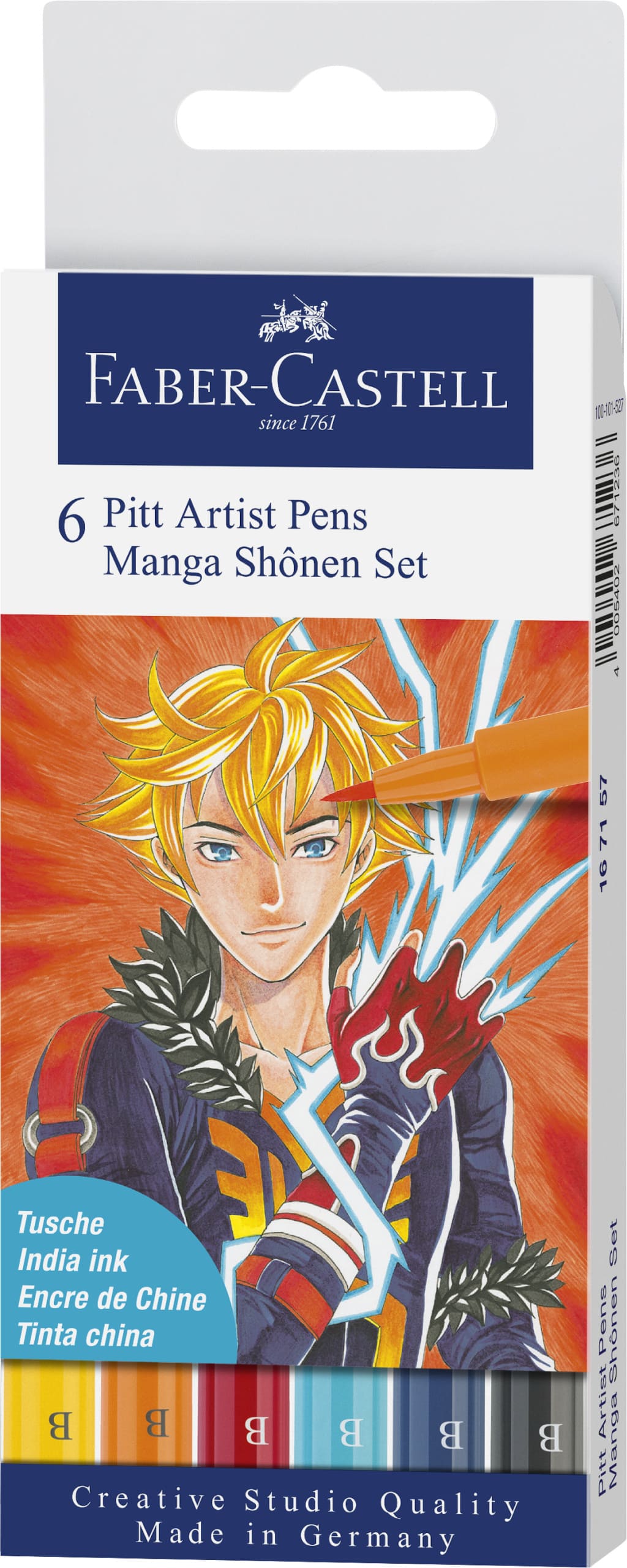 PENNA PITT ARTIST PEN MANGA SHONEN 6PZ 167157