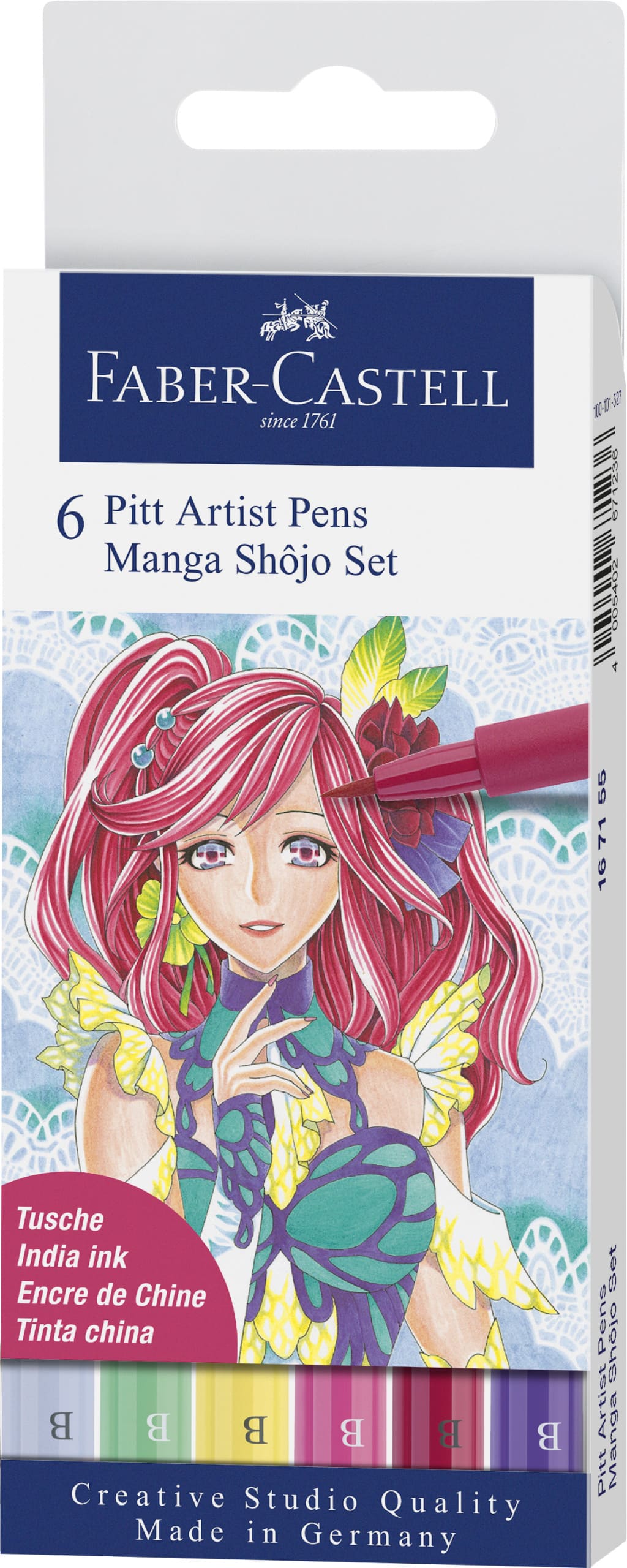 PENNA PITT ARTIST PEN MANGA SHOJO 6PZ 167155