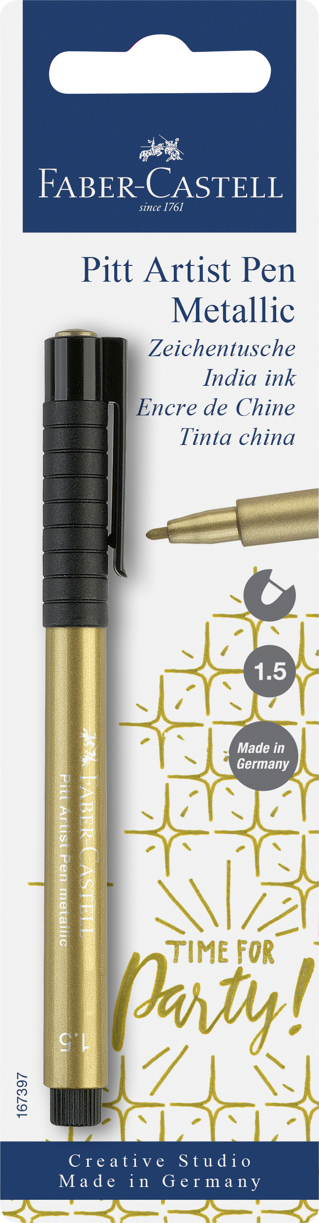 PENNA PITT ARTIST PEN 1.5MM ORO 167397
